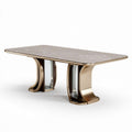 Marble dining table with bronze legs and modern design 240 x 120 x 75cm