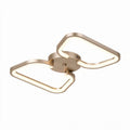 Modern geometric ceiling light fixture in gold finish with adjustable LED lights 60 x 60 x 10cm