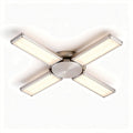 Led flush mount ceiling light fixture with modern design and steel finish 60 x 60 x 10cm